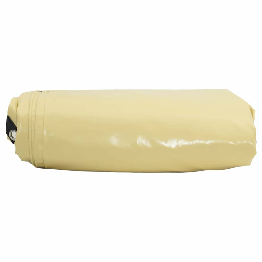Lona 650g / m² bege 5 x 7 m lona com revestimento em PVC