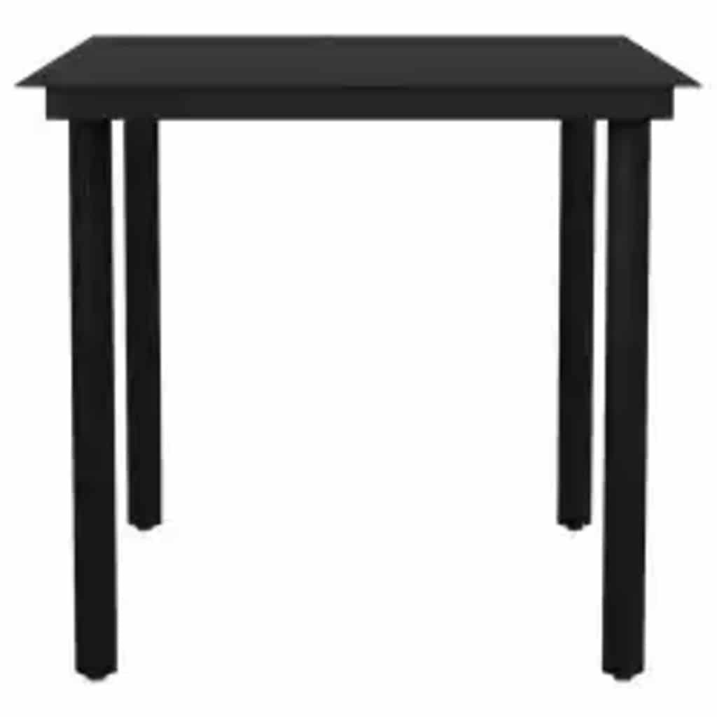 Conjunto jantar jardim 3 peças almofadas vidro vime cinzento PE
