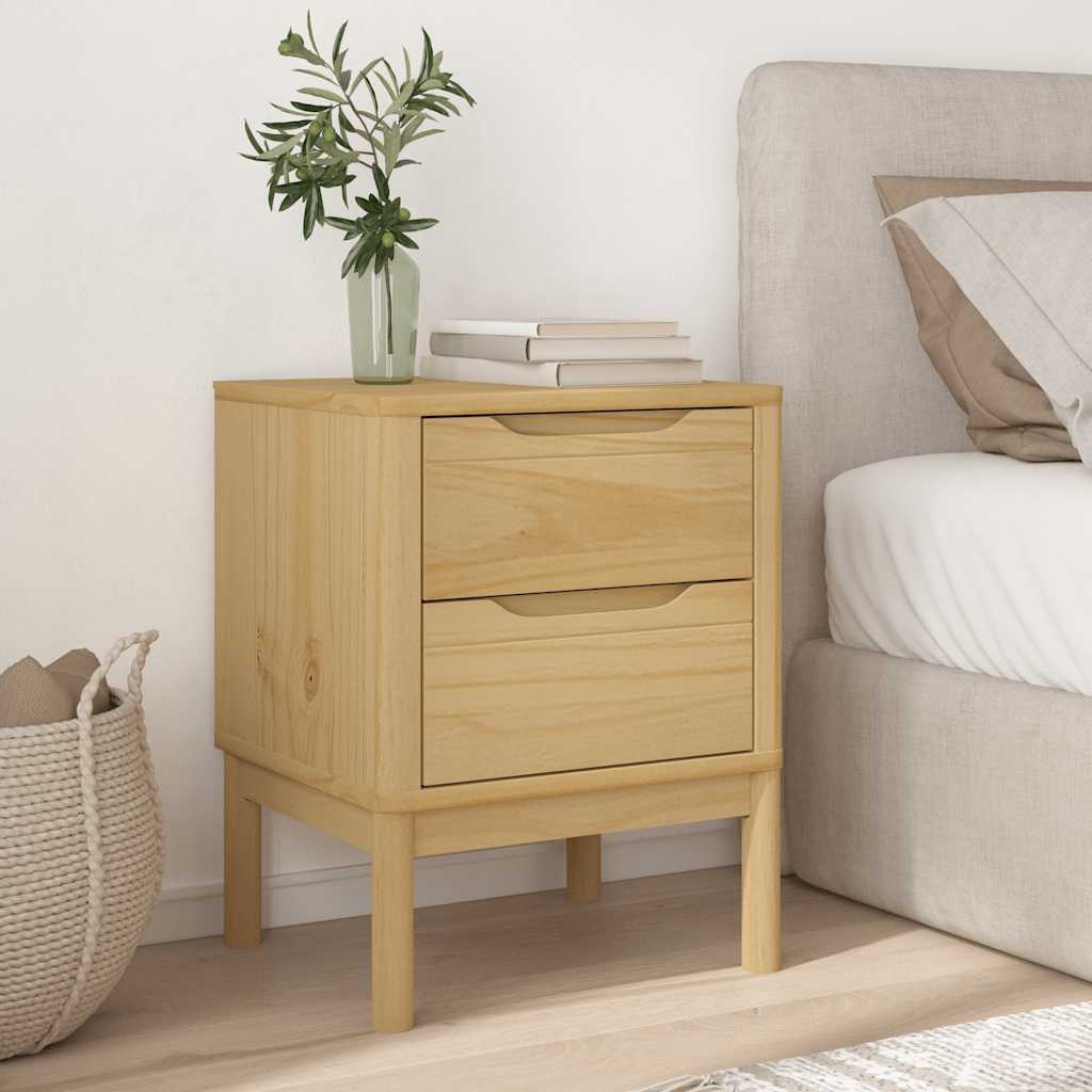 Mesa de cabeceira floro 45x39x57 cm pinho maciço castanho mel