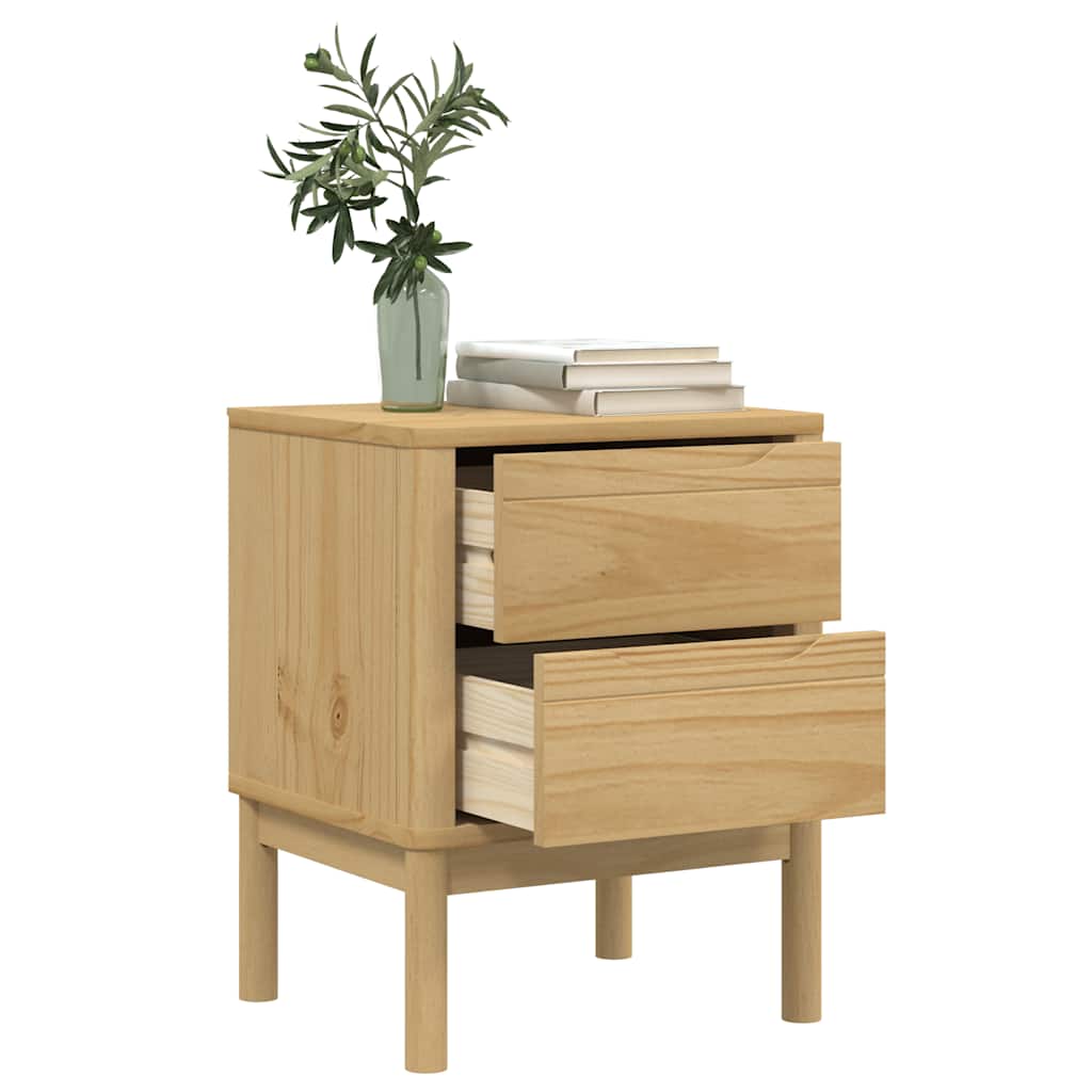 Mesa de cabeceira floro 45x39x57 cm pinho maciço castanho mel