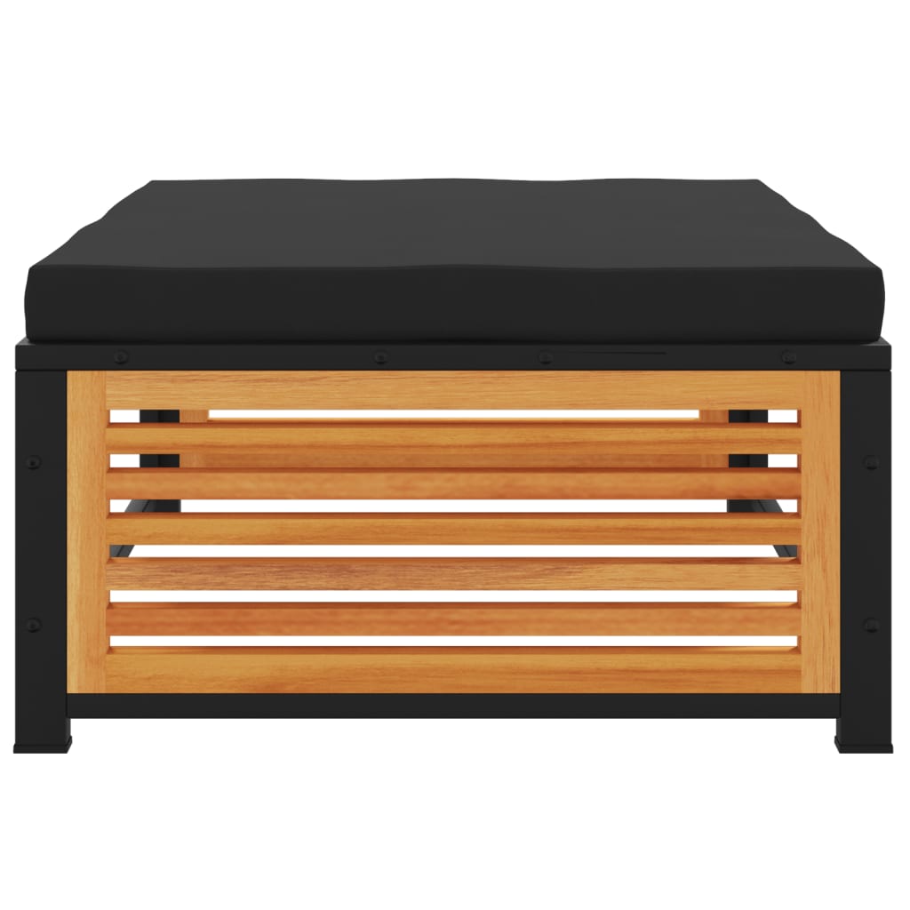 Banco de jardim com almofadão 68x68x30 cm acácia maciça