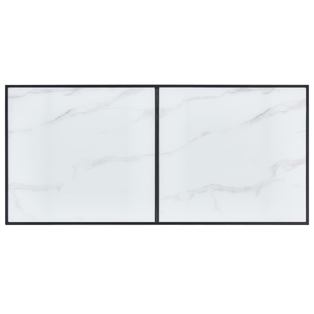 Mesa de jantar 160x80x75 cm vidro temperado branco