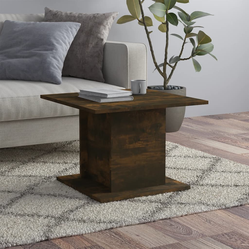 Mesa de centro 55,5x55,5x40cm derivados madeira carvalho fumado