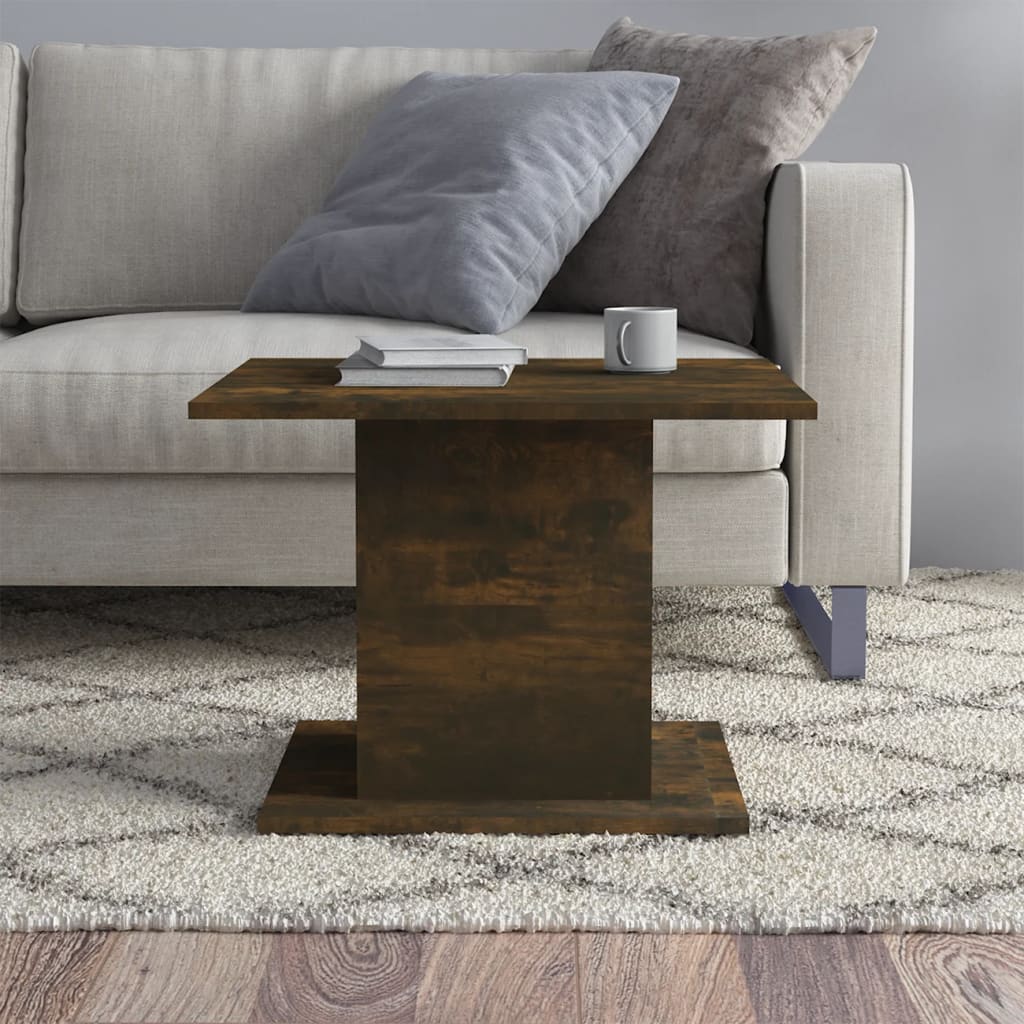 Mesa de centro 55,5x55,5x40cm derivados madeira carvalho fumado