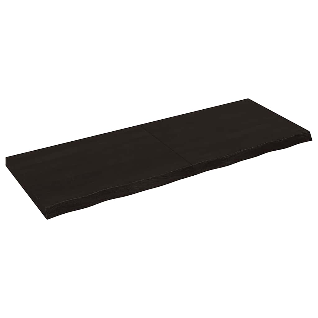 Tampo de mesa 160x60x(2-6) cm carvalho tratado castanho-escuro
