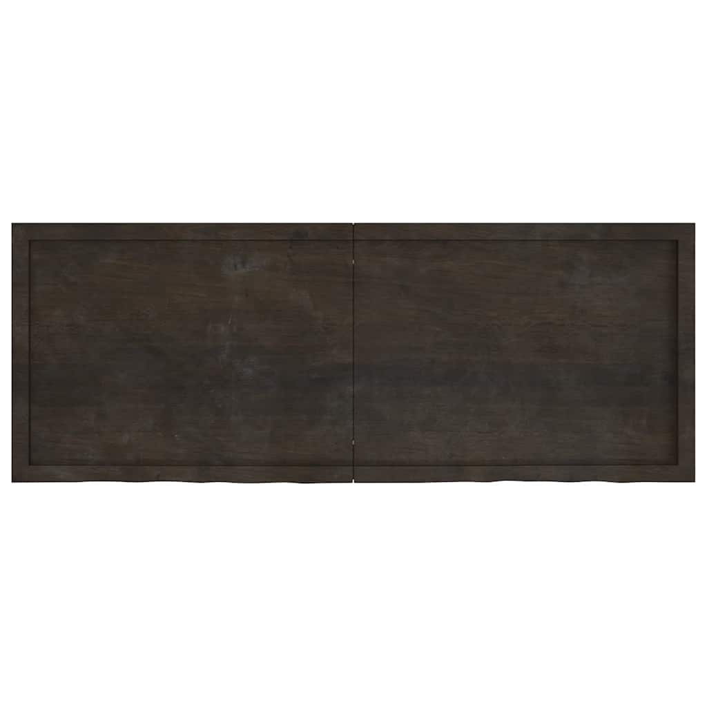 Tampo de mesa 160x60x(2-6) cm carvalho tratado castanho-escuro