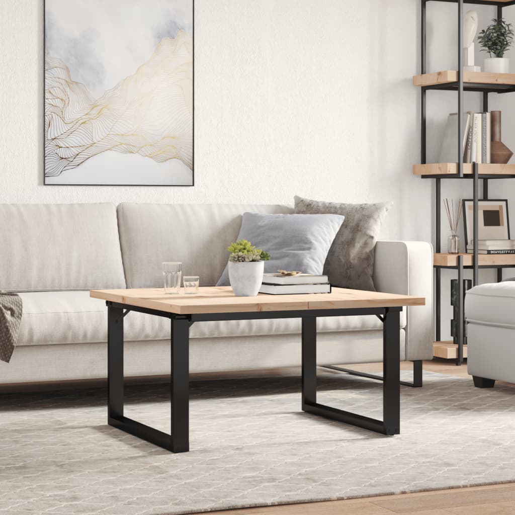 Mesa de centro estrutura em o 80x80x45,5 cm pinho/aço