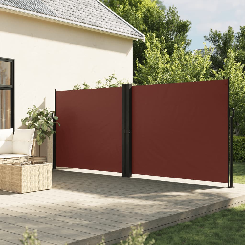 Toldo lateral retrátil 180x1200 cm castanho