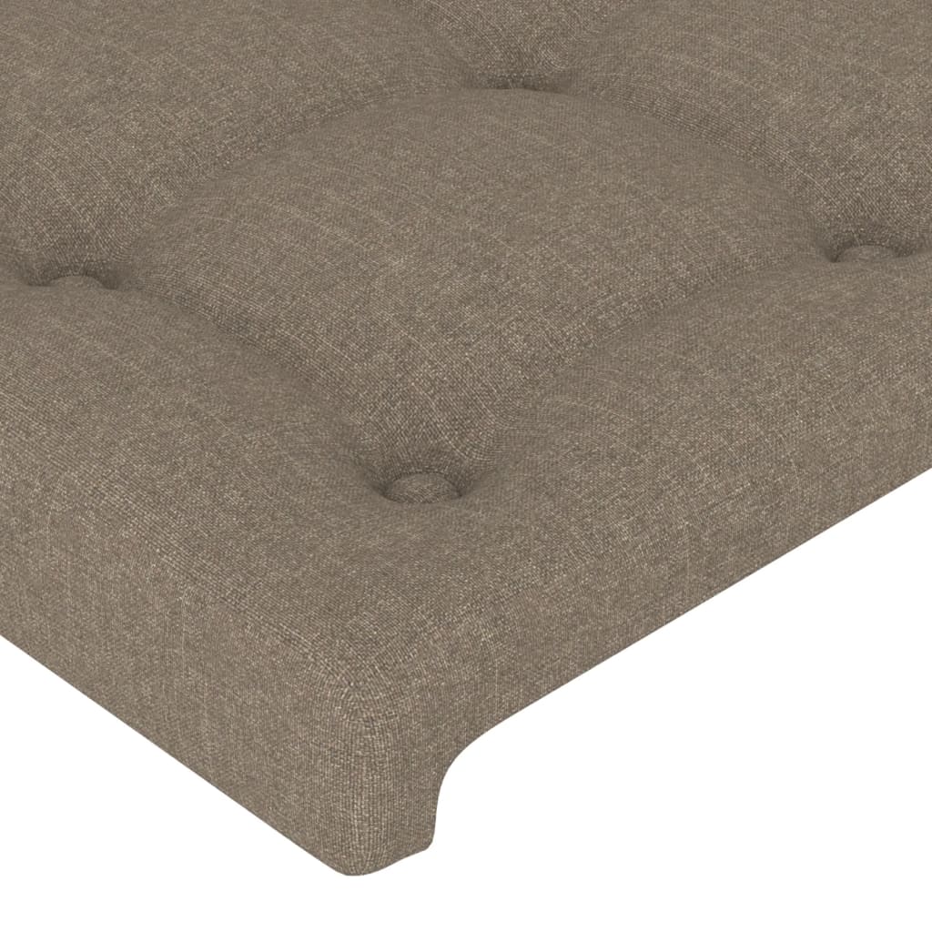 Cabeceiras cinzento-acastanhado 180x5x78/88 cm tecido