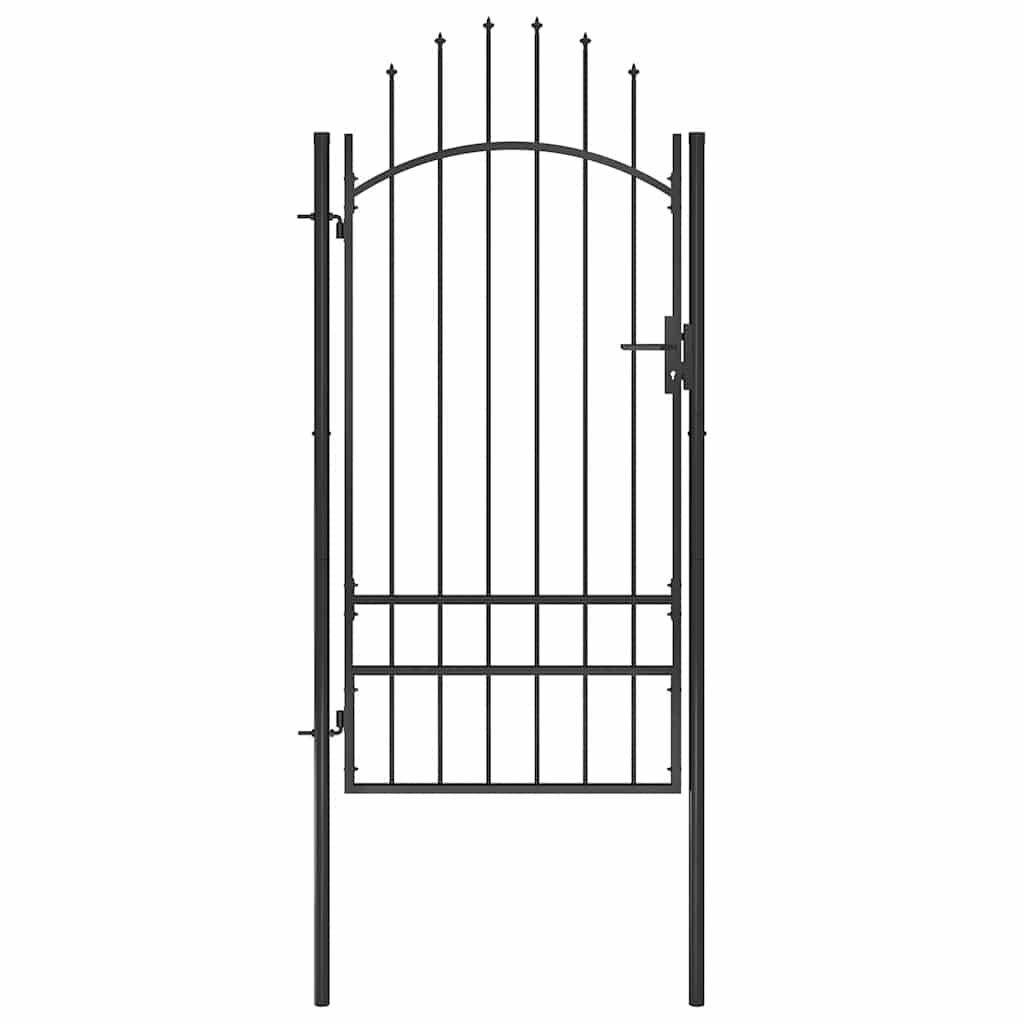 Portão de jardim woerden aço 1x2 m preto