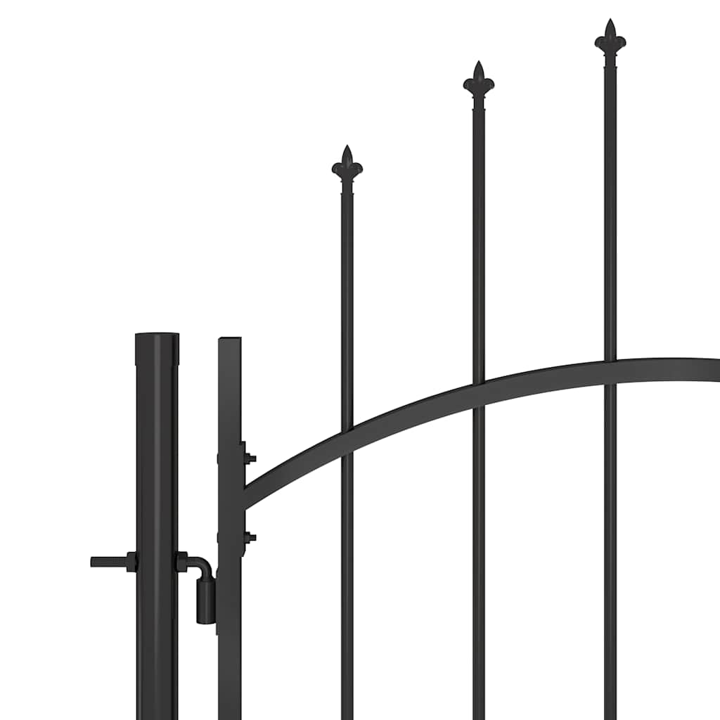 Portão de jardim woerden aço 1x2 m preto