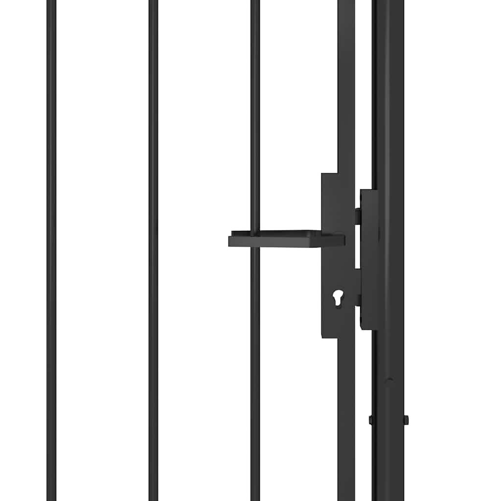 Portão de jardim woerden aço 1x2 m preto