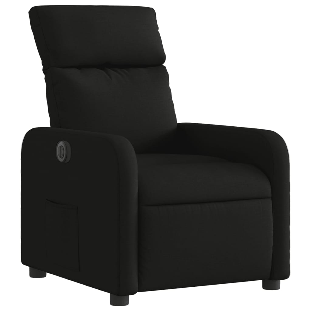 Poltrona elétrica reclinável tecido preto