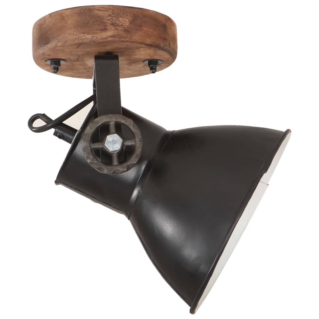 Candeeiros de parede/teto industriais 2 pcs 20x25 cm e27 preto
