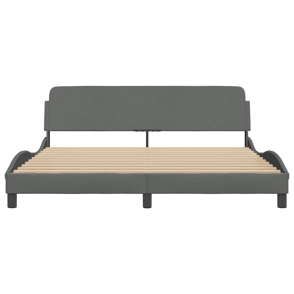 Estrutura de cama dover cinza escuro 180x200 cm em tecido