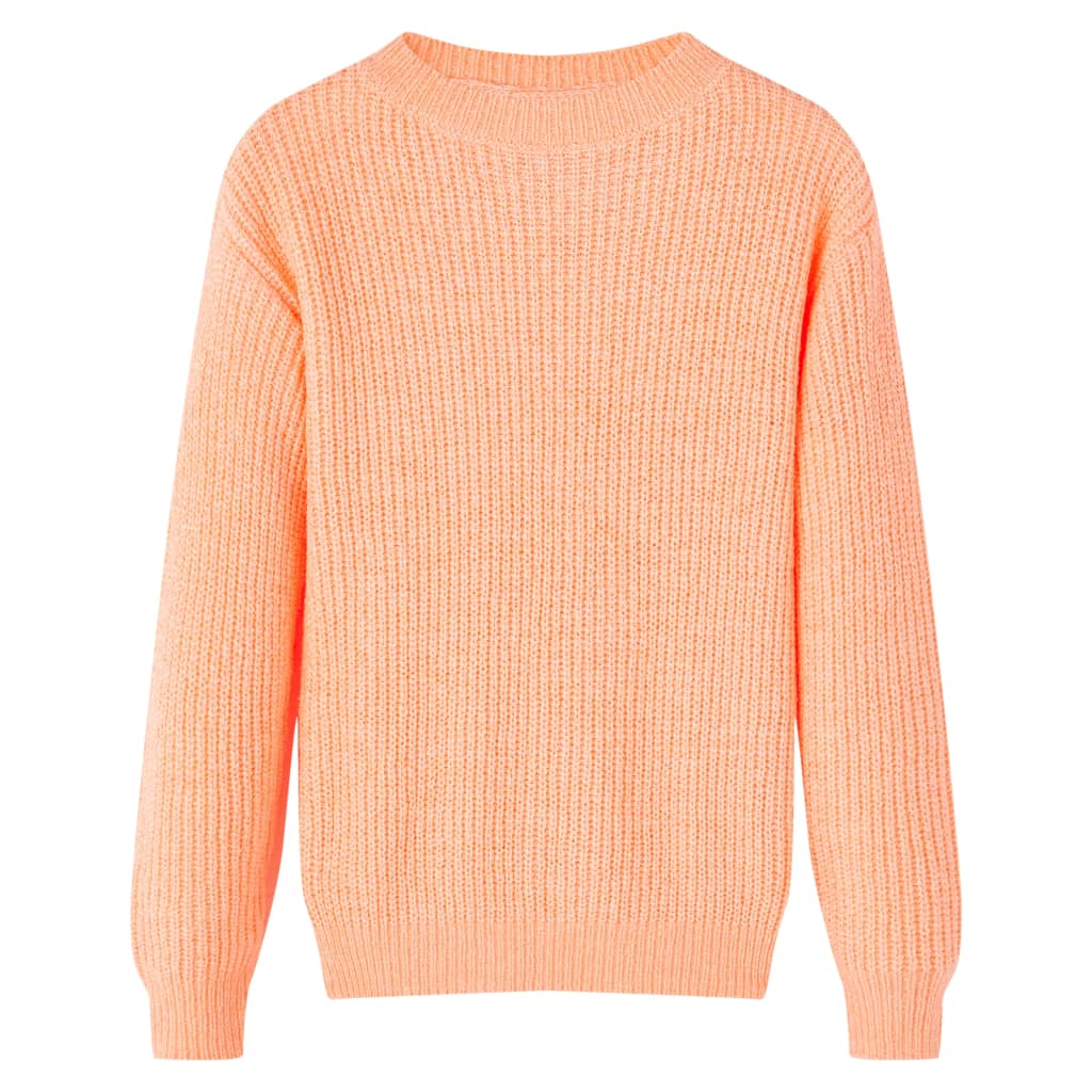 Camisola de malha para criança laranja brilhante 140
