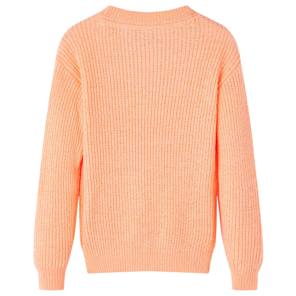 Camisola de malha para criança laranja brilhante 140