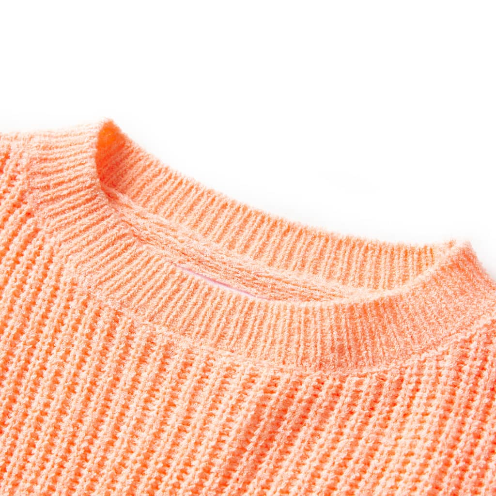 Camisola de malha para criança laranja brilhante 140