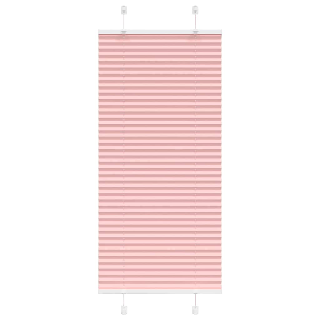 Rosa plissada cega 65x150 cm largura tecido 64,4 cm poliéster