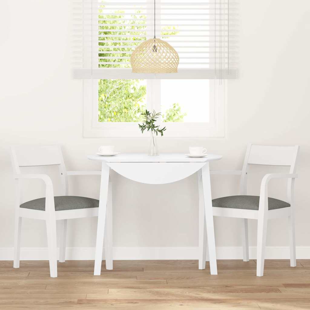 Cadeiras de jantar com almofadões 2 pcs madeira maciça branco