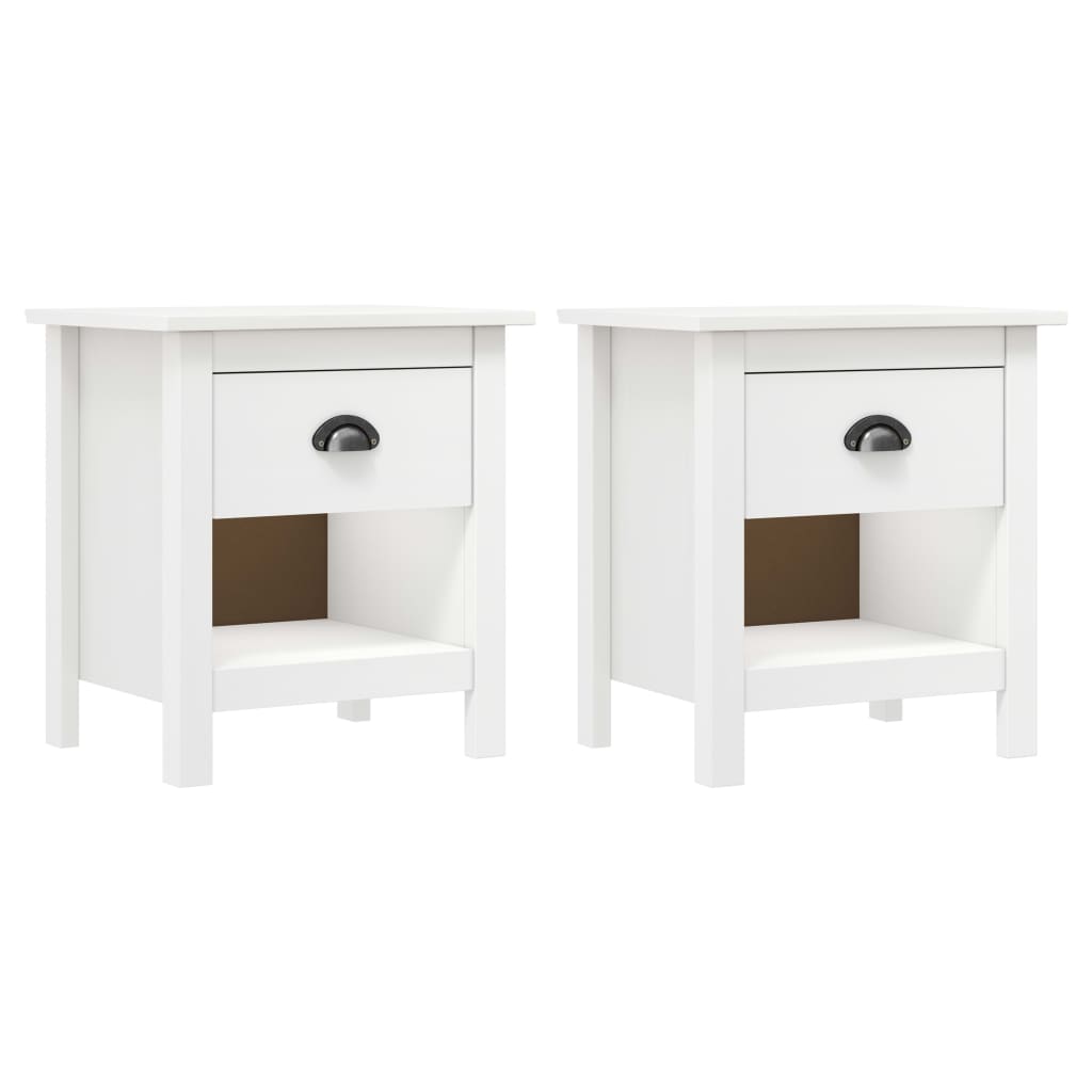 Mesas cabeceira hill 2 pcs 46x35x49,5cm pinho maciço