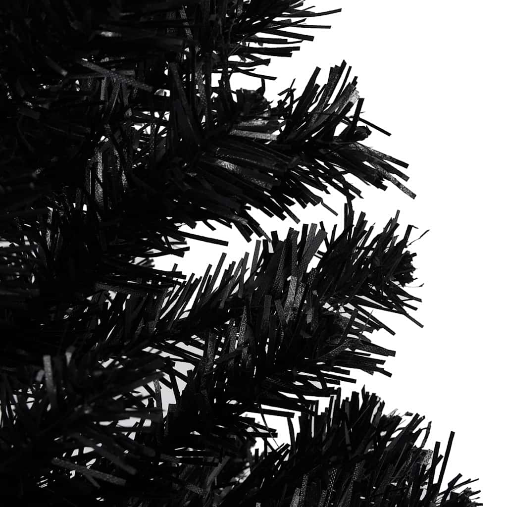 Árvore natal artificial pré-iluminada c/ bolas 240cm PVC preto