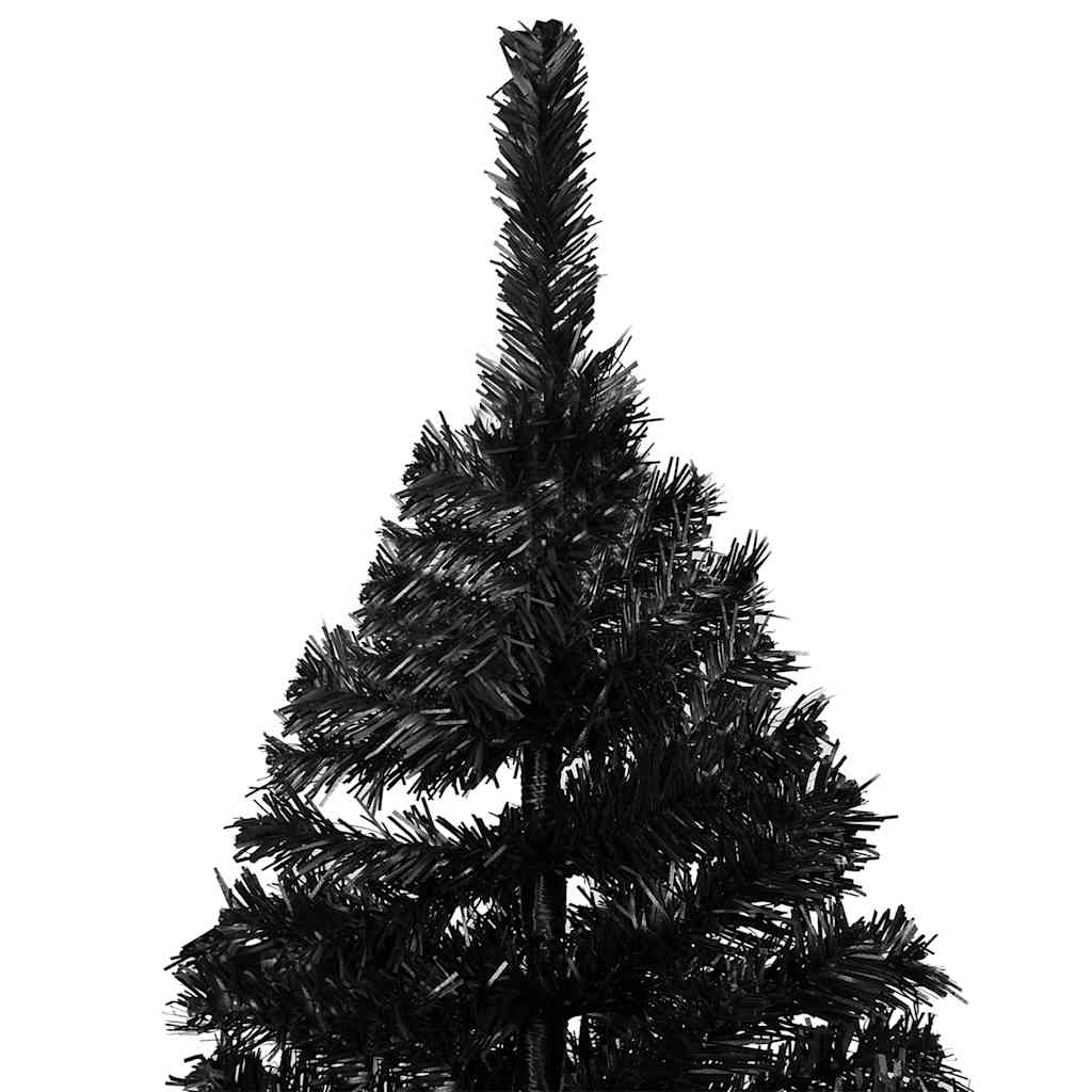 Árvore natal artificial pré-iluminada c/ bolas 240cm PVC preto