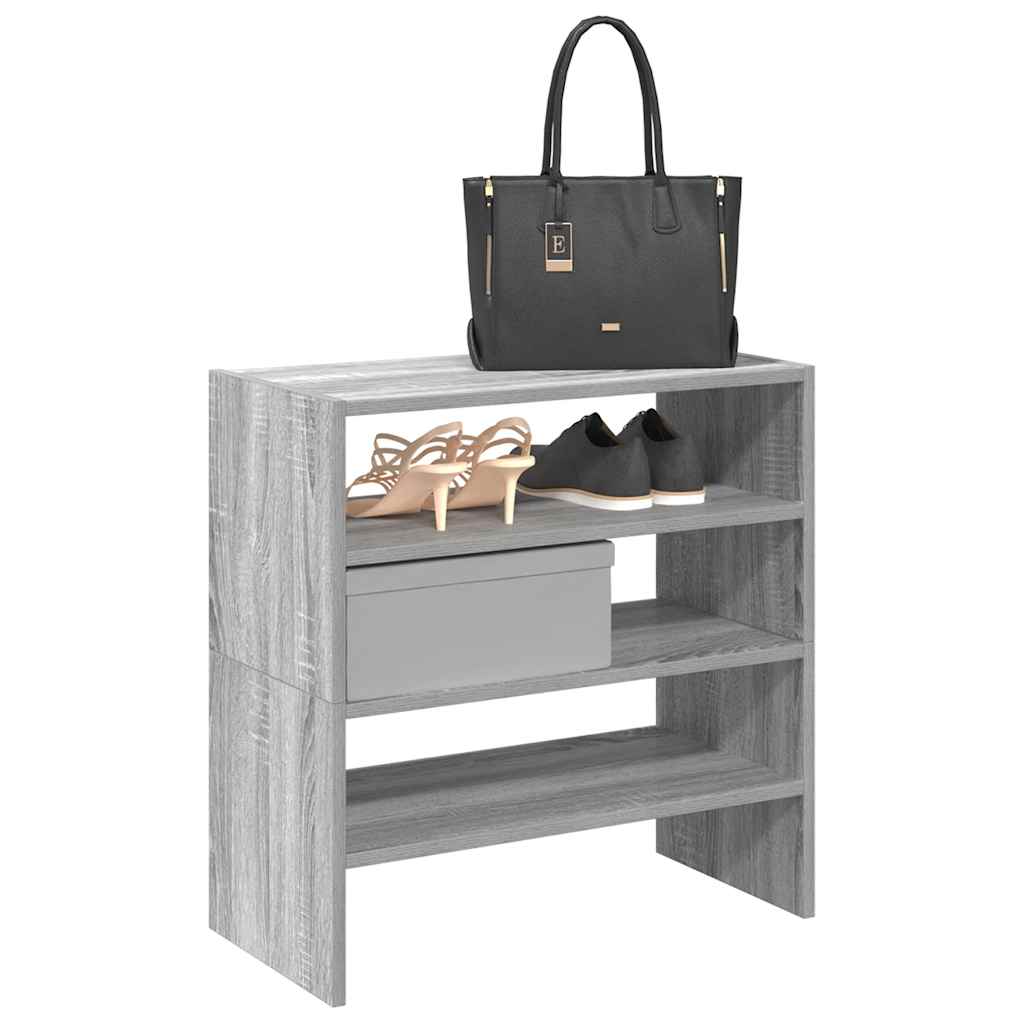Sapateiras 2 pcs empilháveis 60x30x30,5 cm cinzento sonoma
