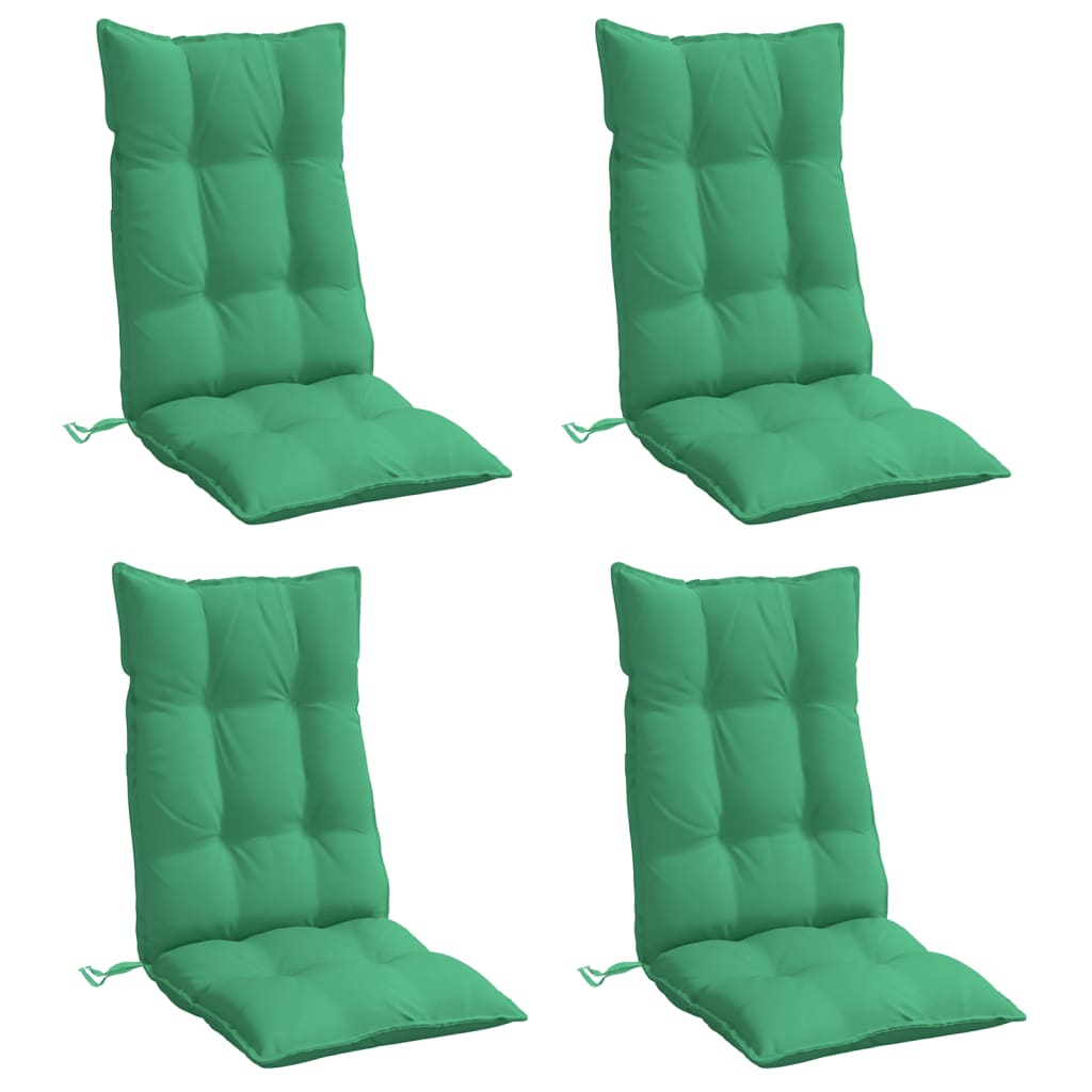 Almofadões p/ cadeira encosto alto 4 pcs tecido oxford verde