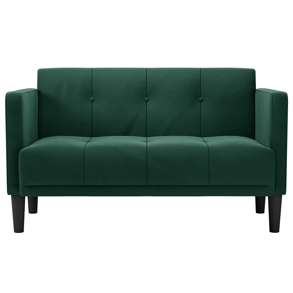 Sofá-luvas 111 cm veludo verde-escuro