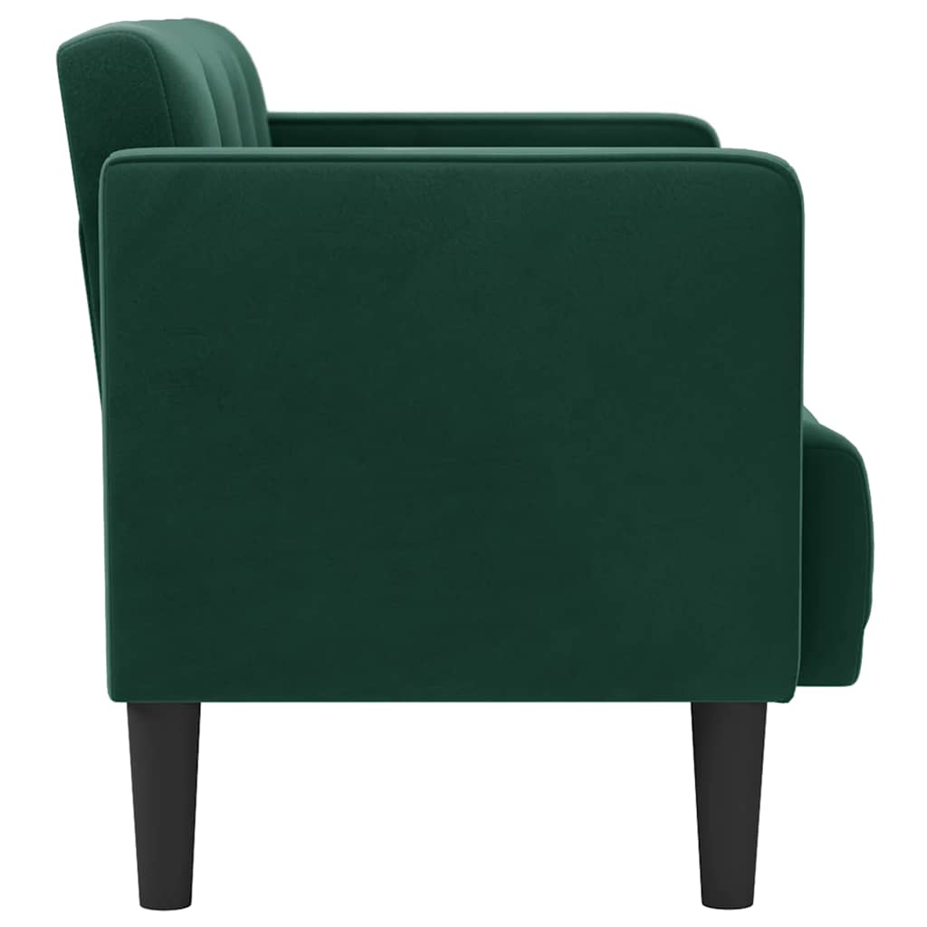 Sofá-luvas 111 cm veludo verde-escuro