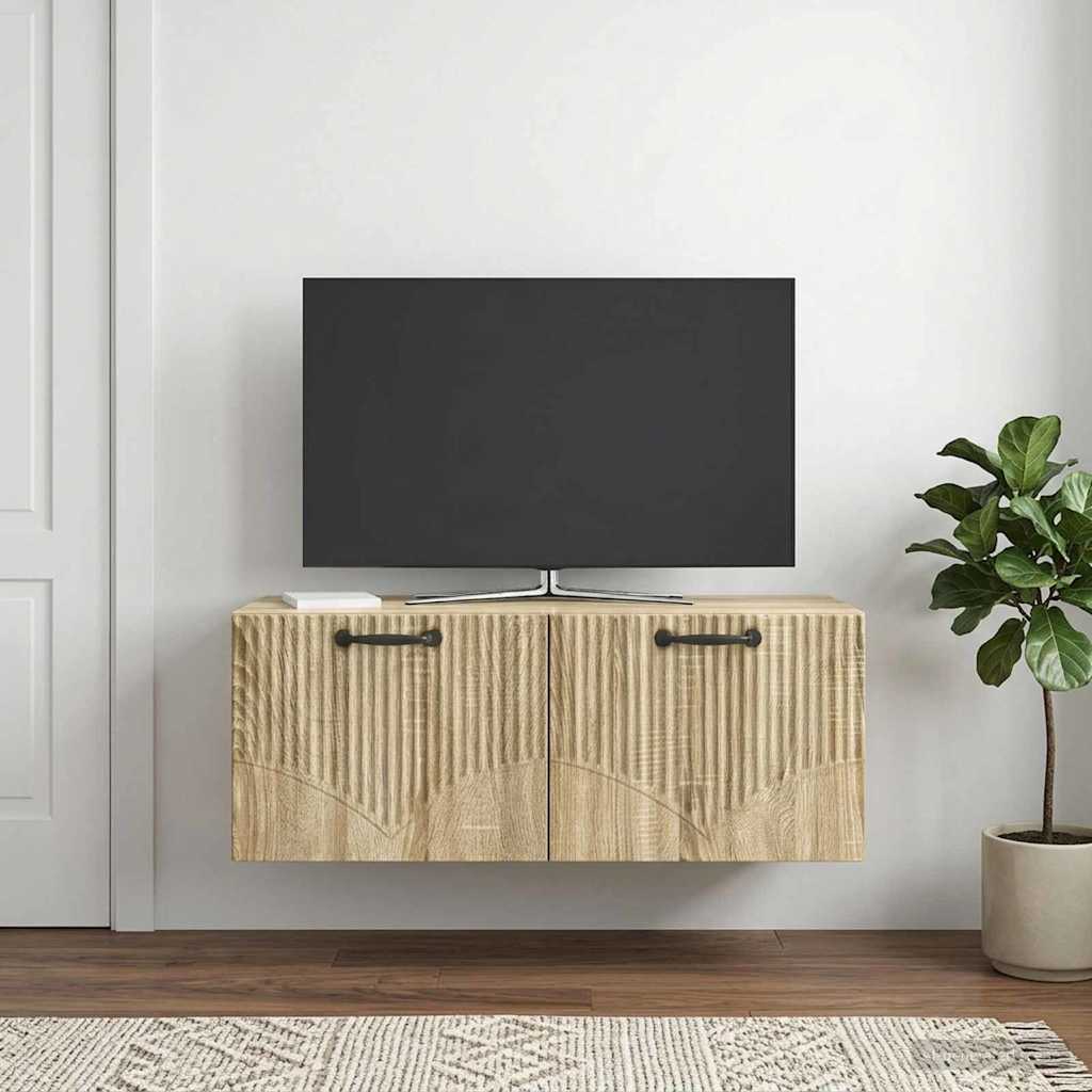 Gabinete de TV de parede carvalho sonoma 78,5 x 31 x 30 cm