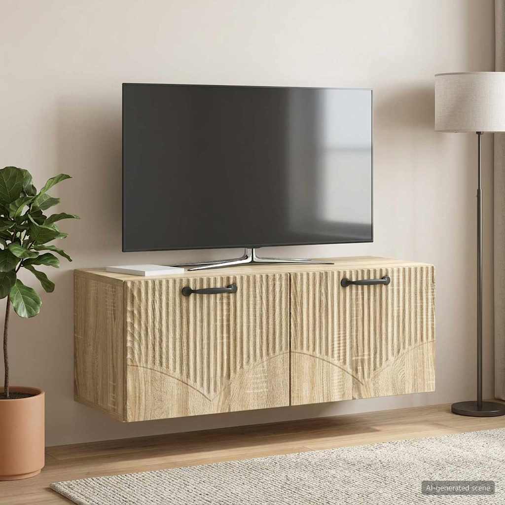 Gabinete de TV de parede carvalho sonoma 78,5 x 31 x 30 cm