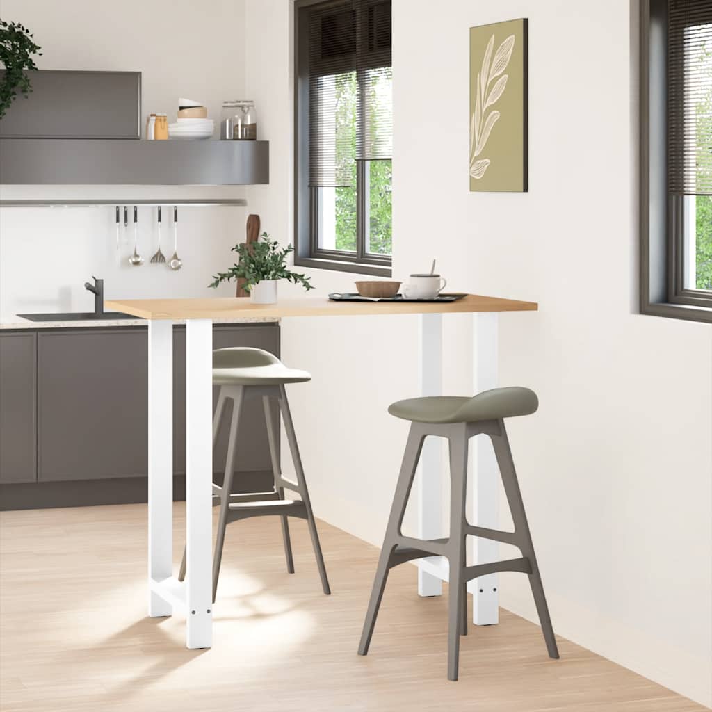 Pés para mesa de bar , brancos, 2 peças, 60x (110-111) cm, aço