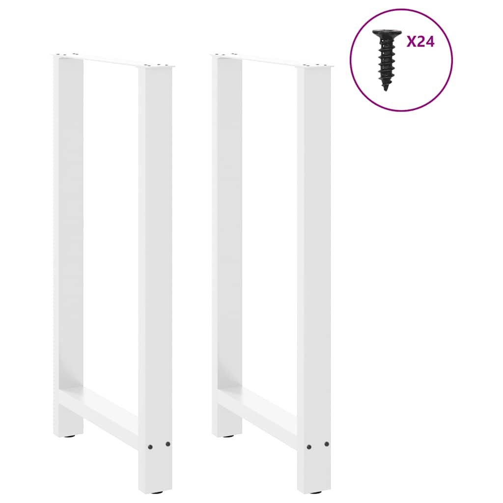 Pés para mesa de bar , brancos, 2 peças, 60x (110-111) cm, aço