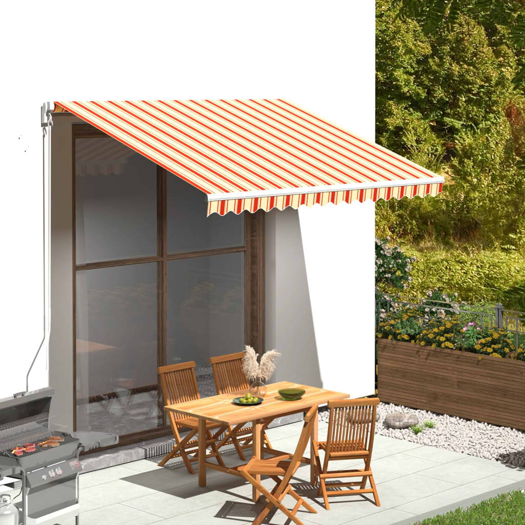 Tecido de substituição para toldo amarelo e laranja 350x250 cm poliéster