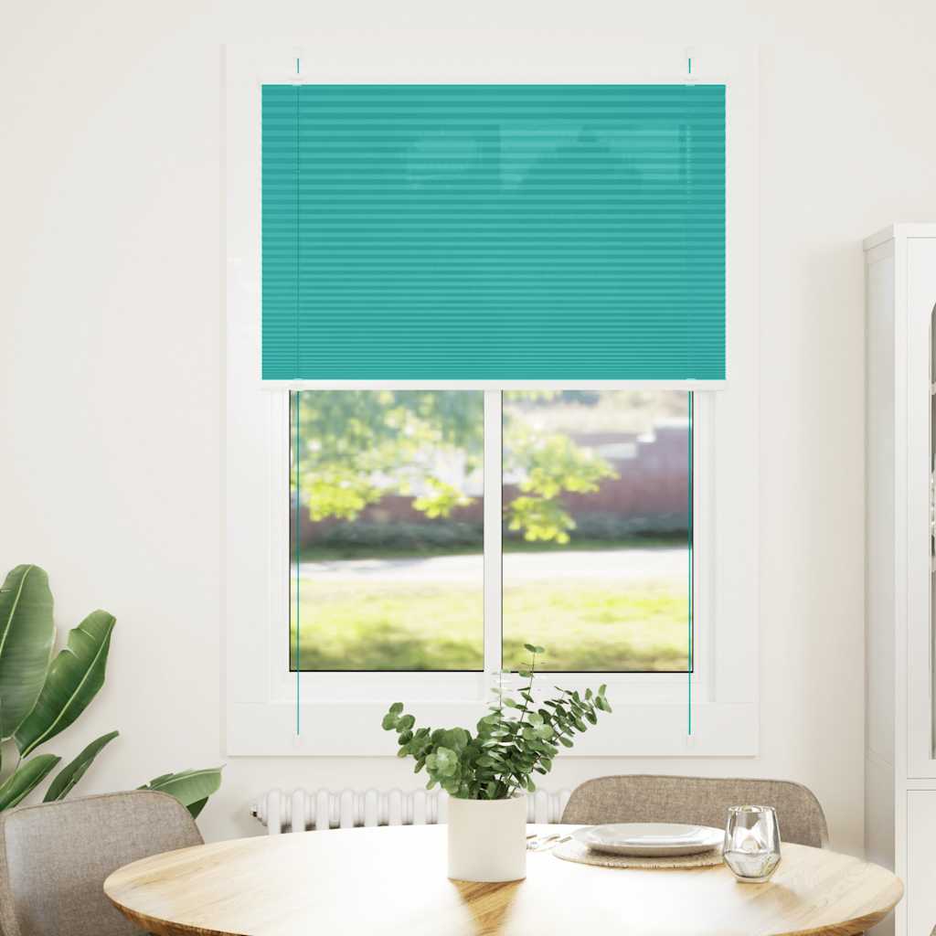 Gasolina verde plissada cega 95x150 cm largura tecido 94,4 cm