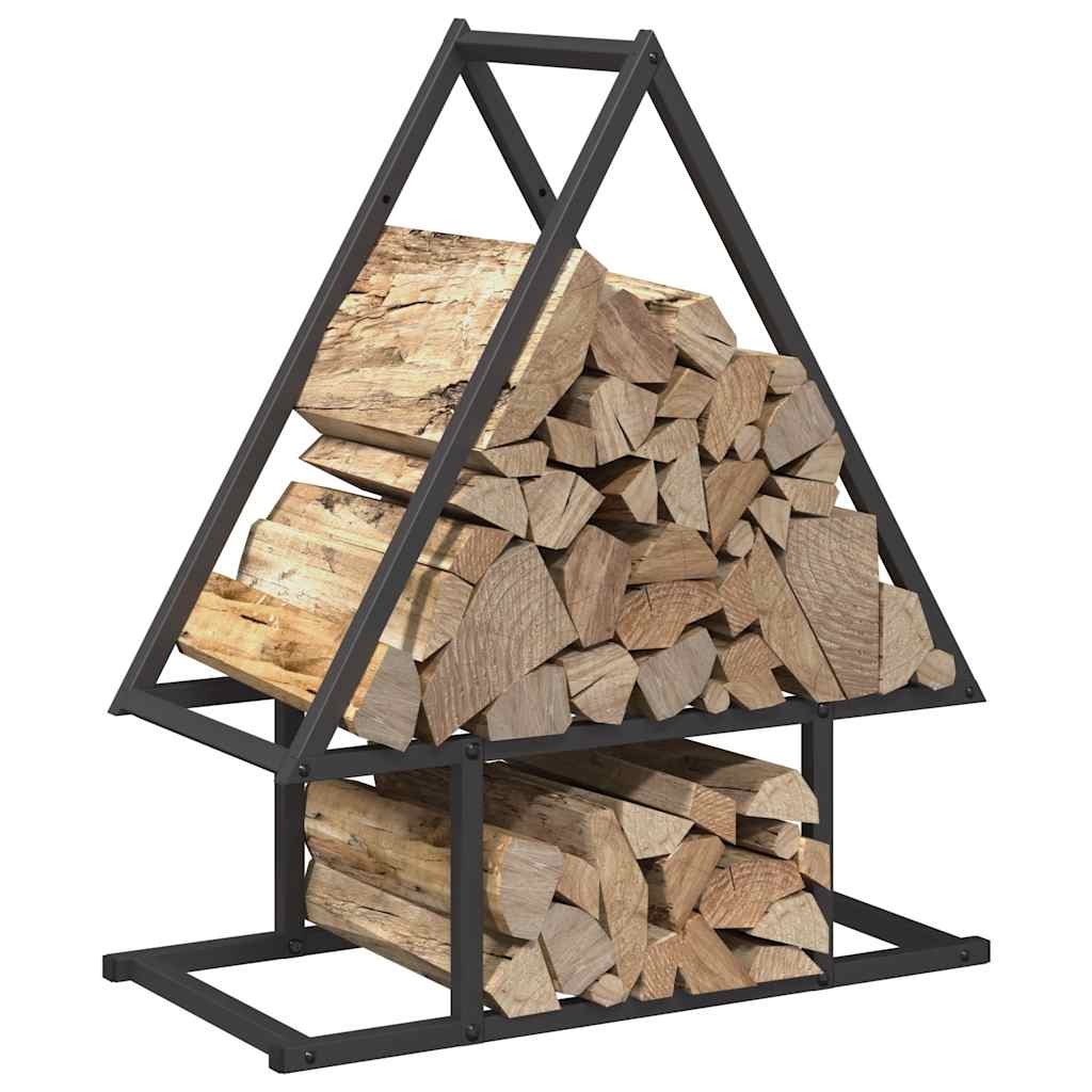 Suporte para lenha 50x25x60 cm aço laminado a frio preto