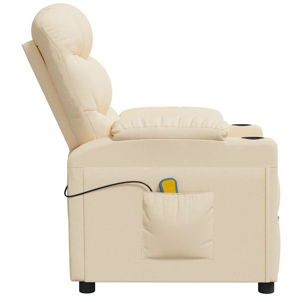 Poltrona de massagens tecido cor creme