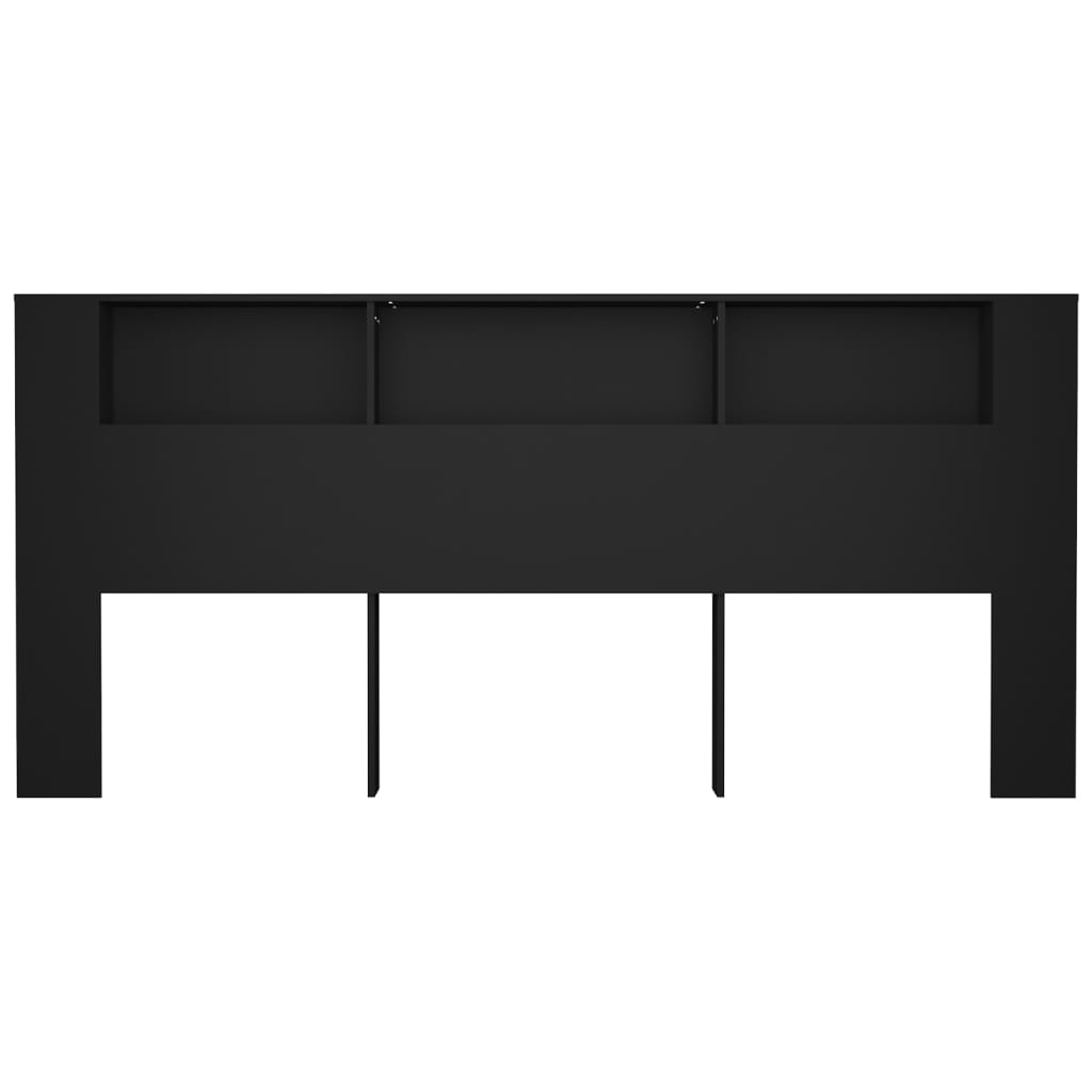 Armário de cabeceira 220x18,5x104,5 cm preto