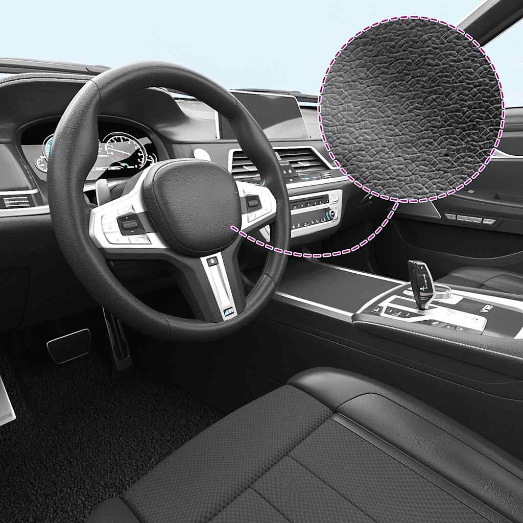 Películas para carro 2 pcs 100x150 cm + 50x150 cm preto mate