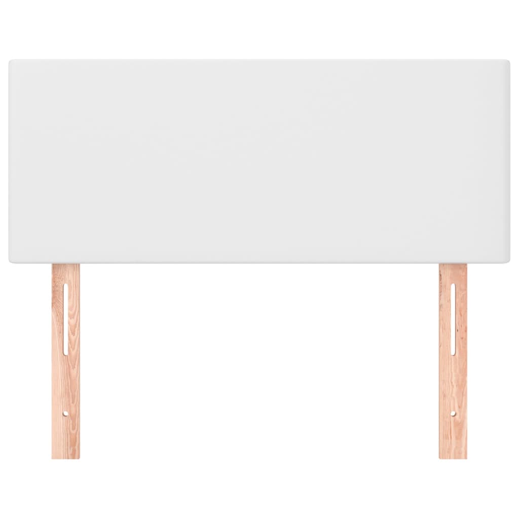 Cabeceira de cama couro artificial 80x5x78/88 cm branco