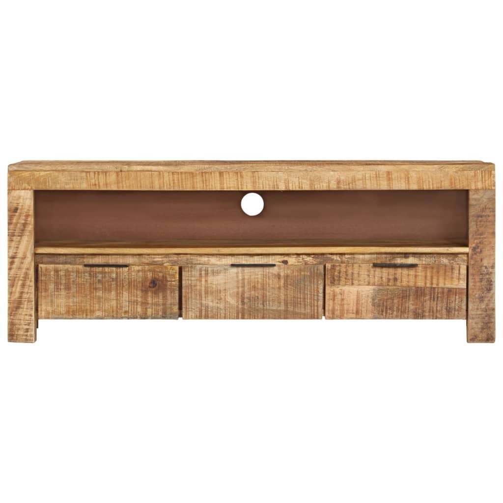 Móvel de TV 110x30x40 cm madeira de mangueira áspera