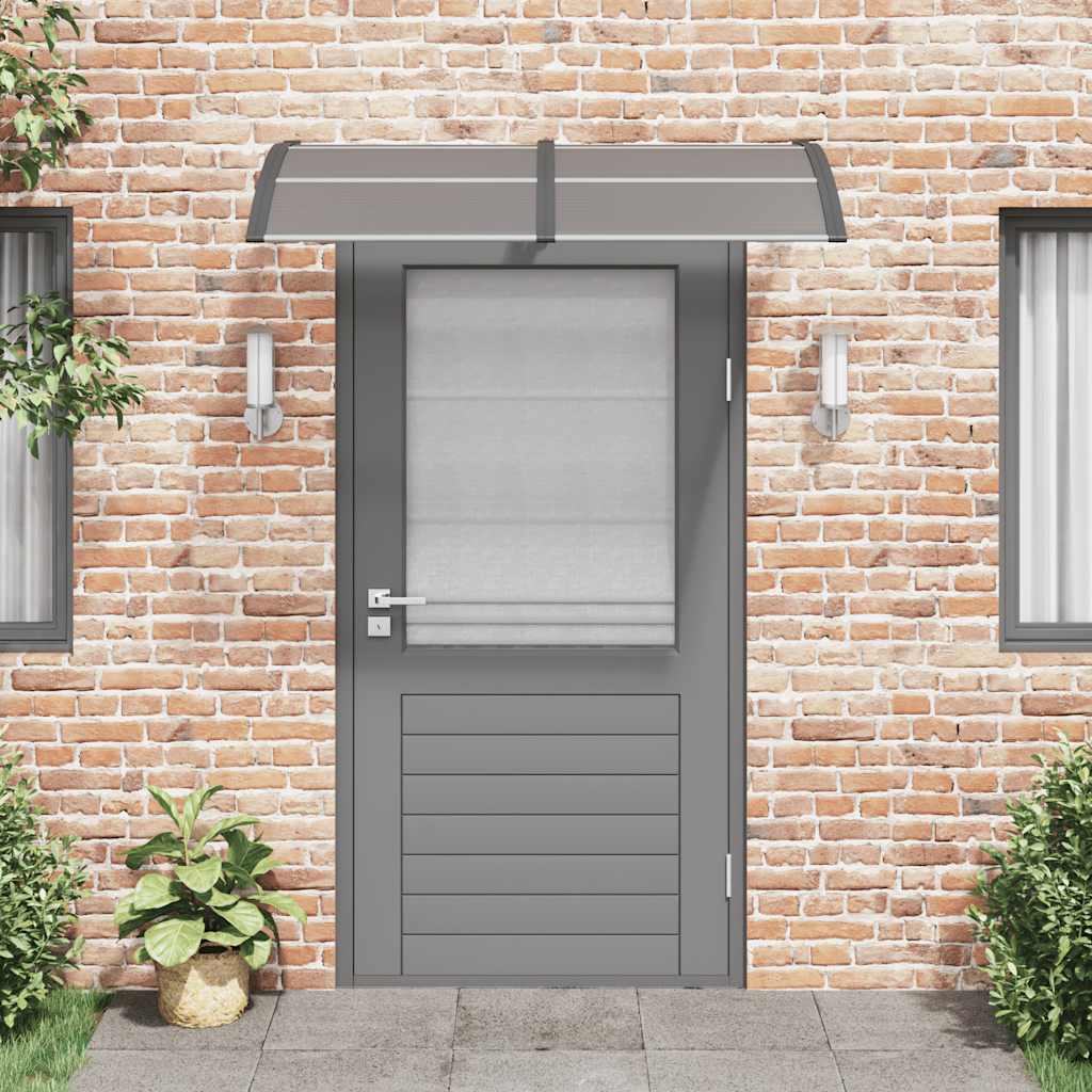 Toldo de porta 150x100 cm policarbonato preto