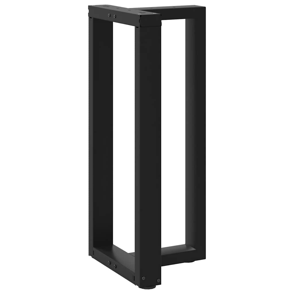 Pés de mesa de bar em forma de t, 2 peças, preto, 40x35x(90-91) cm, aço