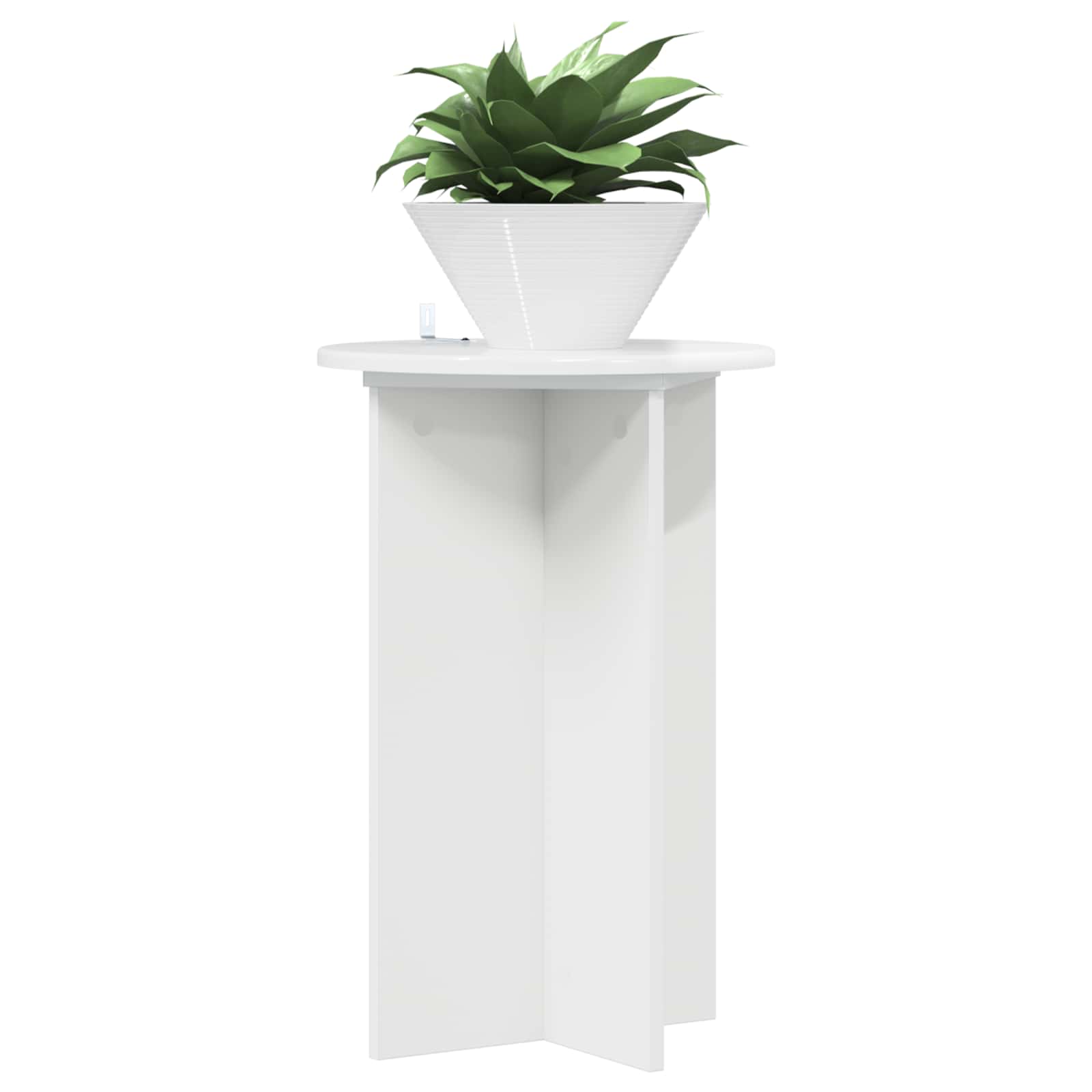 Suporte para plantas 2 unid. branco brilhante ø40 x 60 cm