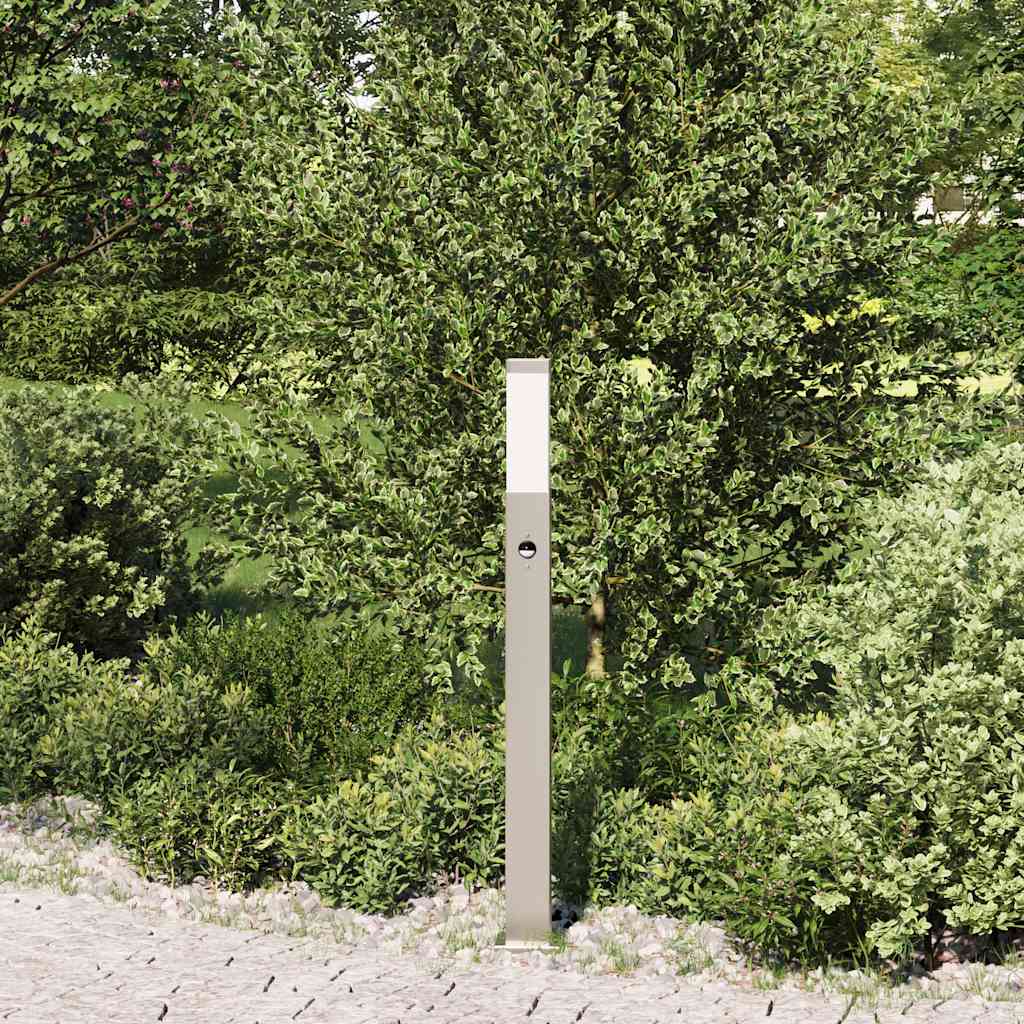 Luminária de poste com sensor, 80 cm, aço inoxidável, IP44