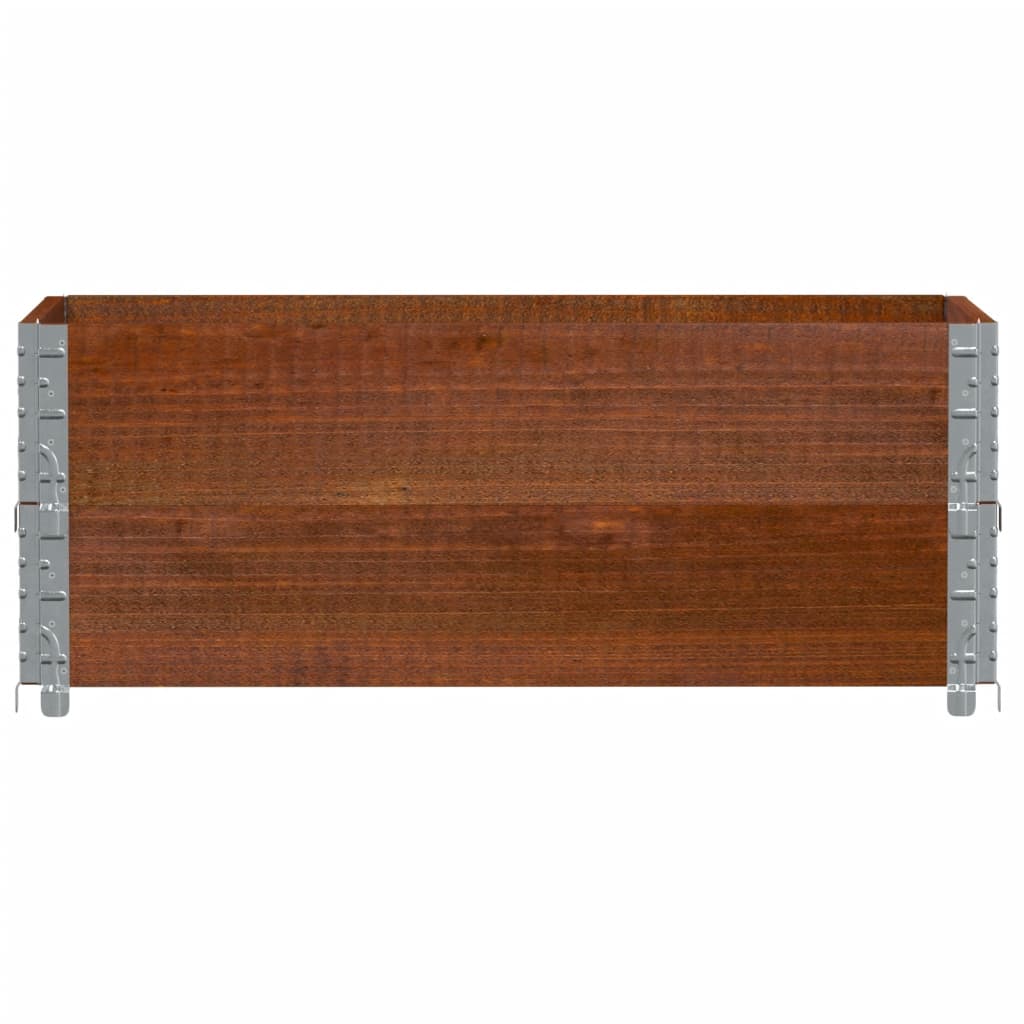 Colares p/ paletes 2 pcs 100x50cm madeira pinho maciça castanho