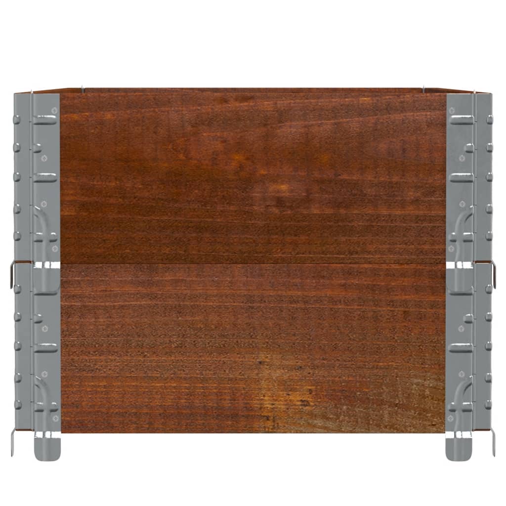 Colares p/ paletes 2 pcs 100x50cm madeira pinho maciça castanho