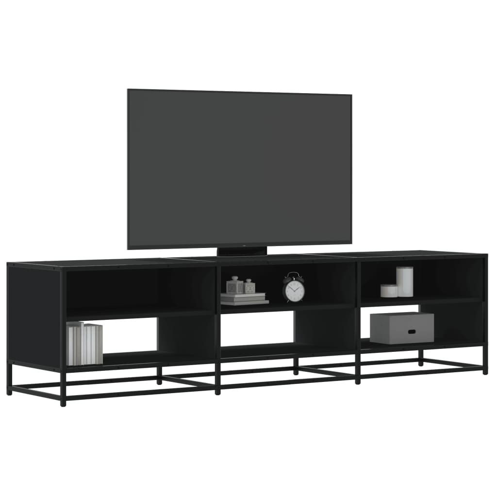Móvel de TV 180x40x46 cm derivados de madeira preto